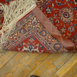 Antique Persian Isfahan Rug, Hand-Knotted Wool, Central Persia - detail view 2