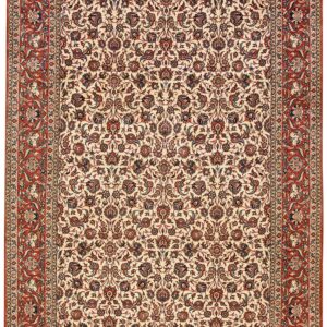 Antique Persian Isfahan Rug, Hand-Knotted Wool, Central Persia