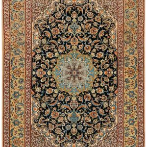 Antique Persian Isfahan Rug, Hand-Knotted Wool, Central Persia