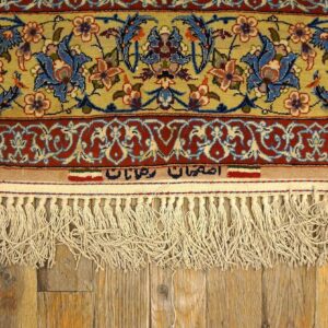 Antique Persian Isfahan Rug, Hand-Knotted Wool, Central Persia - detail view 5