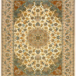 Antique Persian Isfahan Silk Rug 3'8"Ã—5'1" Hand-Knotted Silk, Central Persia