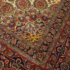 Antique Persian Kashan Rug 13'10"Ã—20'4" Hand-Knotted Wool - detail view 5