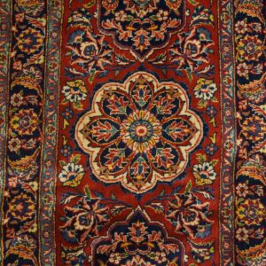 Antique Persian Kashan Rug 13'10"Ã—20'4" Hand-Knotted Wool - detail view 7