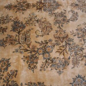 Antique Persian Kerman Rug 10'8"Ã—22' Ivory Field, Formal Medallion Design, 1930s - detail view 7