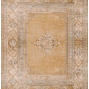 Antique Persian Khorassan Moud Carpet, 19th Century, Hand-Knotted Wool
