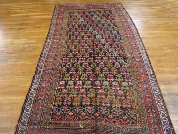 Antique persian kurdish carpet 5'×10'6" hand-knotted wool, early 20th century - detail view 1