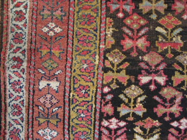Antique persian kurdish carpet 5'×10'6" hand-knotted wool, early 20th century - detail view 2