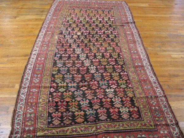 Antique persian kurdish carpet 5'×10'6" hand-knotted wool, early 20th century - detail view 4