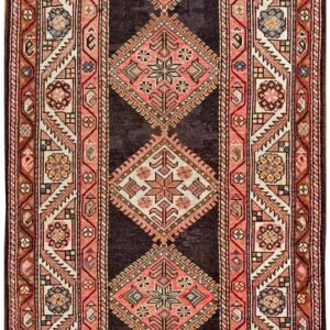 Antique Persian Kurdish Rug, Hand-Knotted Wool