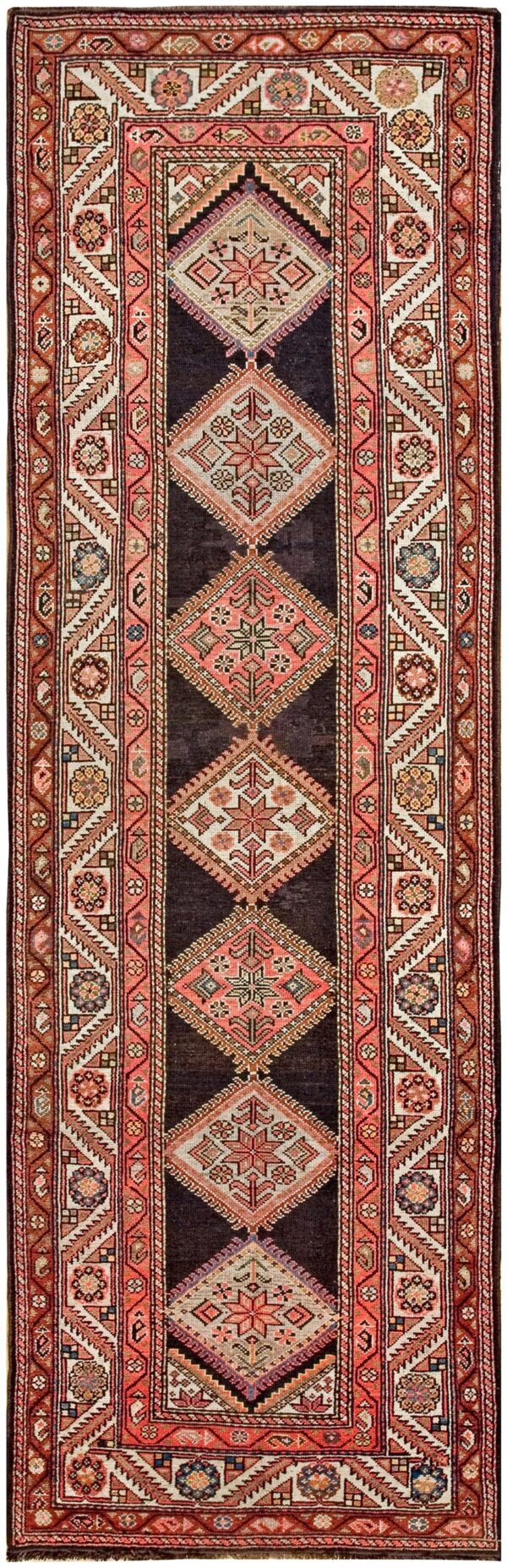 Antique persian kurdish rug, hand-knotted wool