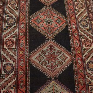 Antique Persian Kurdish Rug, Hand-Knotted Wool - detail view 3