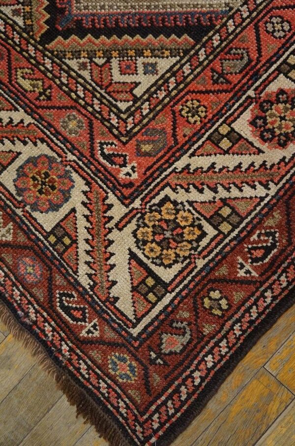 Antique persian kurdish rug, hand-knotted wool - detail view 5