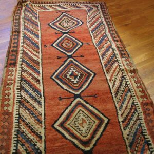 Antique Persian Kurdish Rug, Hand-Knotted Wool - detail view 1