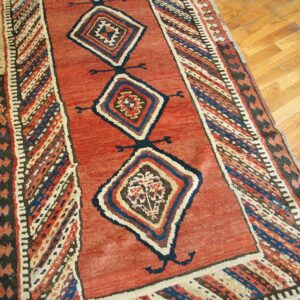 Antique Persian Kurdish Rug, Hand-Knotted Wool - detail view 3