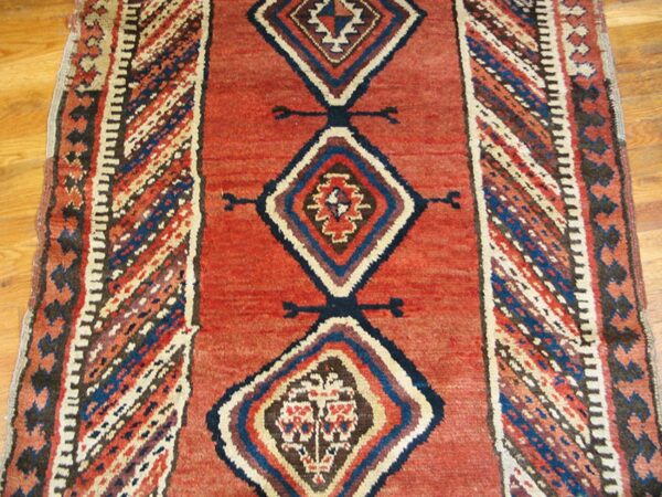 Antique persian kurdish rug, hand-knotted wool - detail view 4