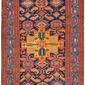 Antique Persian Malayer Rug, Hand-Knotted Wool