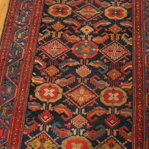 Antique Persian Malayer Rug, Hand-Knotted Wool - detail view 2