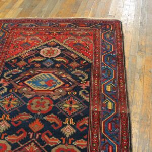 Antique Persian Malayer Rug, Hand-Knotted Wool - detail view 3