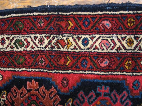 Antique persian malayer rug, hand-knotted wool, west-central persia - detail view 2