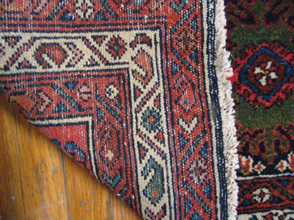 Antique persian malayer rug, hand-knotted wool, west-central persia - detail view 3