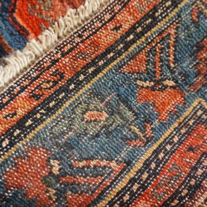 Antique Persian Malayer Runner 2'10"×16'2" Red Geometric, Hand-Knotted Wool, Circa 1930 - detail view 10
