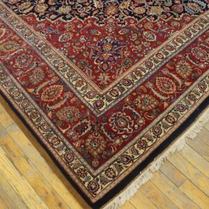 Antique Persian Mashhad Rug 8'2"Ã—11'1" Hand-Knotted Wool, Northeastern Persia - detail view 5
