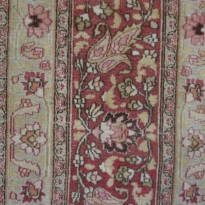 Antique Persian Moud Rug 10'1"×13'7" Blue Floral, Hand-Knotted Wool, 1920s - detail view 6