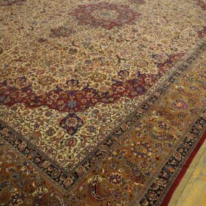 Antique Persian Moud Rug, Hand-Knotted Wool, Northeastern Persia (Khorassan) - detail view 1