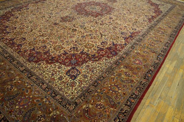 Antique persian moud rug, hand-knotted wool, northeastern persia (khorassan) - detail view 1