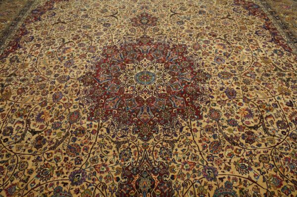 Antique persian moud rug, hand-knotted wool, northeastern persia (khorassan) - detail view 4