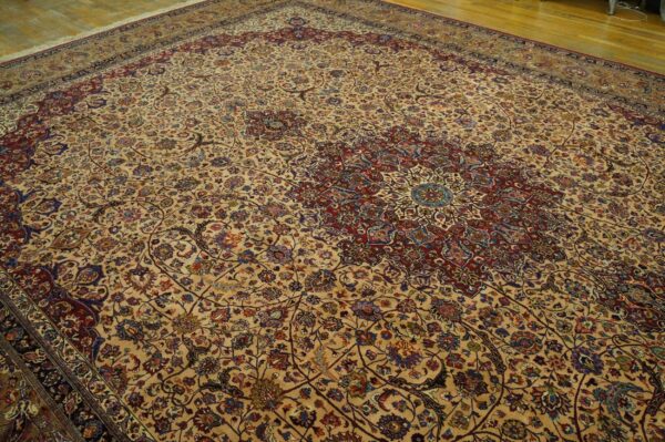Antique persian moud rug, hand-knotted wool, northeastern persia (khorassan) - detail view 7