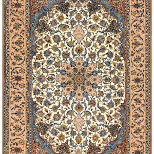 Antique Persian Qum Rug 4'8"×6'8" Hand-Knotted, Central Persia