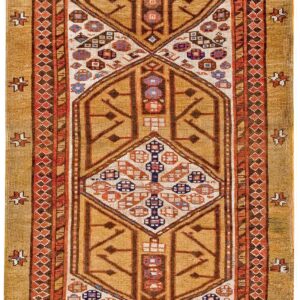 Antique Persian Serab Carpet 3'7"×10'8" Long Runner, Late 19th Century