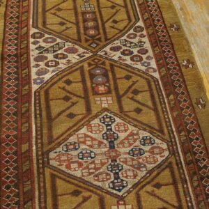Antique Persian Serab Carpet 3'7"×10'8" Long Runner, Late 19th Century - detail view 3