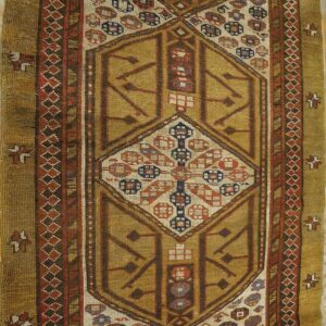 Antique Persian Serab Carpet 3'7"×10'8" Long Runner, Late 19th Century - detail view 6