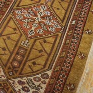 Antique Persian Serab Carpet 3'7"×10'8" Long Runner, Late 19th Century - detail view 7