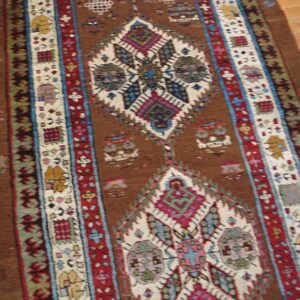 Antique Persian Serab Rug, Hand-Knotted Wool, Northwestern Persia - detail view 4