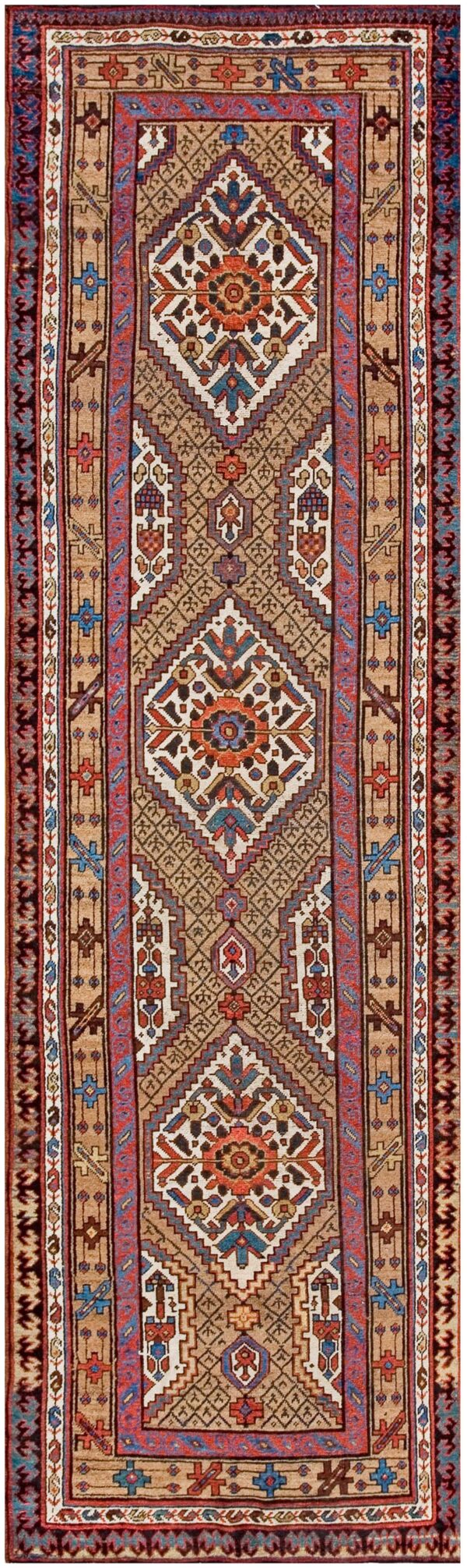 Antique persian serab rug, hand-knotted wool, northwestern persia