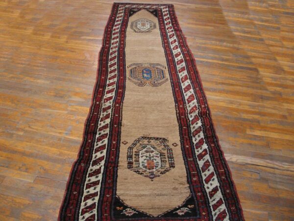 Antique persian serab runner 3'×12'3", hand-knotted wool, early 20th century 2 Antique persian serab runner 3'×12'3", hand-knotted wool, early 20th century - detail view 1