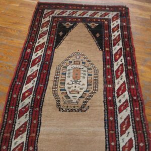 Antique Persian Serab Runner 3'×12'3", Hand-Knotted Wool, Early 20th Century - detail view 2