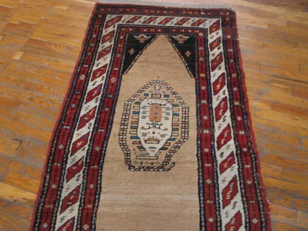 Antique persian serab runner 3'×12'3", hand-knotted wool, early 20th century 3 Antique persian serab runner 3'×12'3", hand-knotted wool, early 20th century - detail view 2