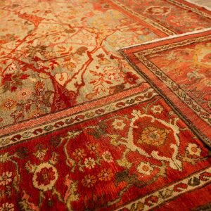 Antique Persian Sultanabad Carpet 13'×18'8" Multicolor, Hand-Knotted Wool, Circa 1890 (SKU 26097) — reverse / back detail