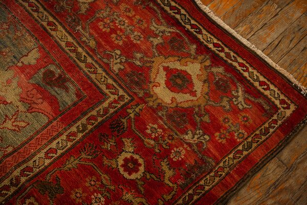 Antique persian sultanabad carpet 13'×18'8" multicolor, hand-knotted wool, circa 1890 (sku 26097) — corner detail