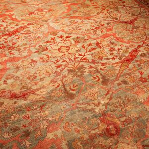Antique Persian Sultanabad Carpet 13'×18'8" Multicolor, Hand-Knotted Wool, Circa 1890 (SKU 26097) — pattern detail