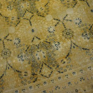 Antique Persian Tabriz Carpet 13'6"×24'8" Camel/Gold Garden Design, Circa 1920 - detail view 7