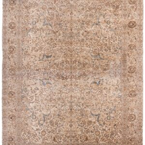 Antique Persian Tabriz Carpet 18'4"×24'8" Ivory Field, Late 19th Century