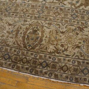 Antique Persian Tabriz Carpet 18'4"×24'8" Ivory Field, Late 19th Century - detail view 1