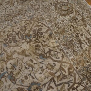 Antique Persian Tabriz Carpet 18'4"×24'8" Ivory Field, Late 19th Century - detail view 4