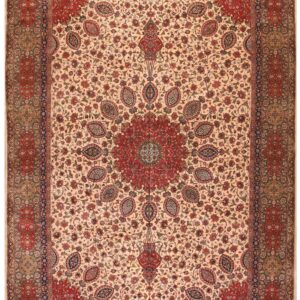 Antique Persian Tabriz Rug 11'7"Ã—16'6" Hand-Knotted Wool