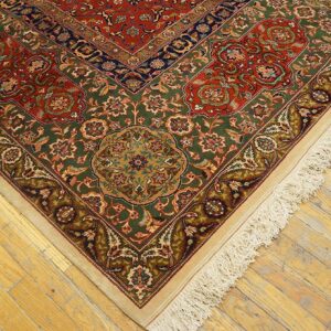 Antique Persian Tabriz Rug 11'7"Ã—16'6" Hand-Knotted Wool - detail view 4